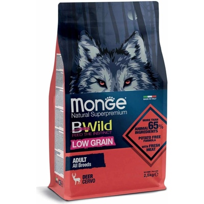 Monge Bwild Dog Low Grain Srnčia Adult 2,5 kg