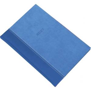 Realsystem Дневник за срокове REALSYSTEM Linett B/5 седмичен, с бели страници, син-син, 2027 (5611-36)
