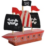 Andreu Toys Творчески комплект Andreu Toys - Направи сам дървен пиратски кораб (1232012)