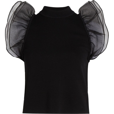 KARL LAGERFELD Блуза черно, размер XL