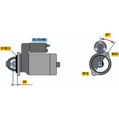 BOSCH STARTER 0 001 107 403