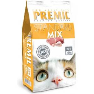 PREMIL Premium Standard Mix - пълноценна храна за пораснали котки с пилешко, свинско и говеждо месо, 10 кг - Сърбия