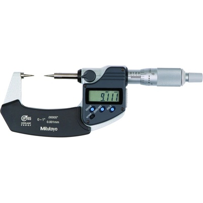 MITUTOYO Mikrometr třmenový digitální inch/metric 0-1´´ ip 65 hroty 15° mitu-342-351-30