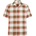 KnowledgeCotton Apparel Мъжка риза с копчета KnowledgeCotton Apparel Boxed Fit S/S Checkered Shirt - Beige check - размер M (033-2738-0112)