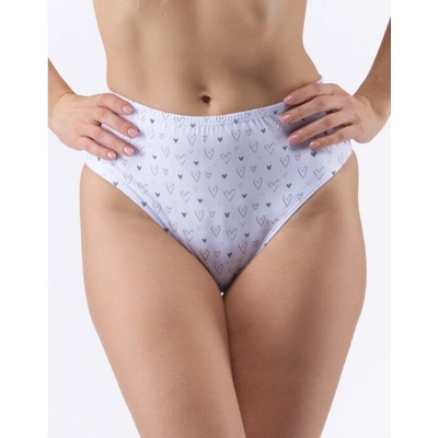 Gina Kalhotky klasické ve větších velikostech 11094P Biela tm. šedá