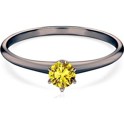 Savicki Zásnubný prsteň The Journey čierne zlato žltý diamant diamanty TJ R6 ZLDIA DIA CZ