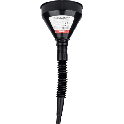 Flexibilný čierny univerzálny lievik so sitkom na kvapalné palivo vodu 13,5 cm AMiO-04036