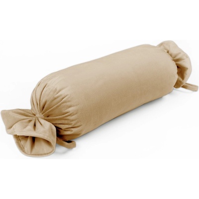 Biante Zamatový vankúš valec bonbon Velvet Prémium SVP-006 Pieskovo béžový 15x40