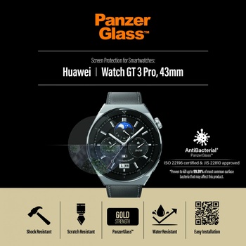 Image 1 of PanzerGlass Стъклен протектор за часовник PanzerGlass за Huawei WATCH GT3 Pro 43mm