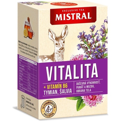 Mistral Vitalita s vitamínem B6 tymiánem a šalvějí 15 x 2 g