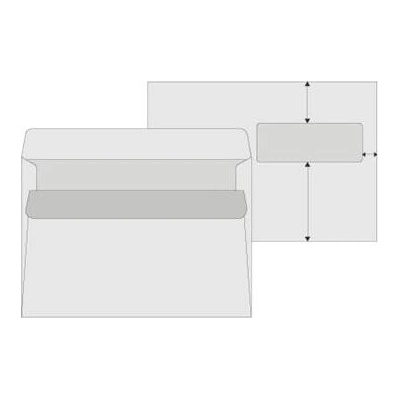 Harmanec K Poštové obálky C5 s páskou, okienko vpravo 45 x 90 mm, 1000 ks