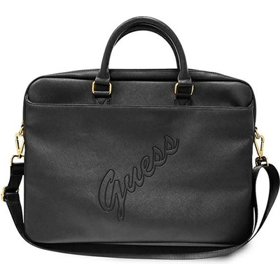 Guess GUCB15PUSASBK 15 inch Saffiano Script čierna