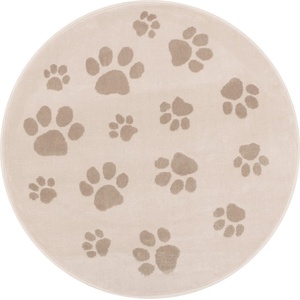 FD Бежов детски килим ø100 cm Paws Light Beige - FD (5901760435949)
