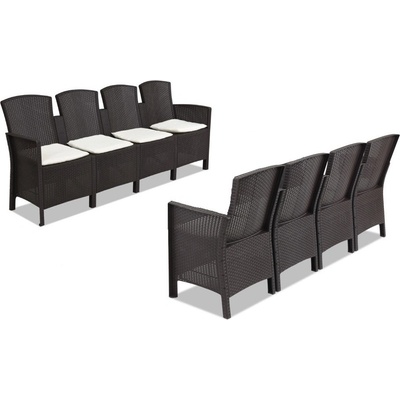 BICA Комплект Technorattan Lido за 8 души кафяв Bica (BC29116-9121BR)