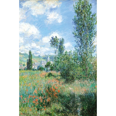 Plagát, Obraz - View of Vetheuil, Claude Monet, 61 × 91.5 cm