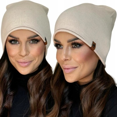 Fashionweek Bavlněná dámská čepice S2923 Béžový