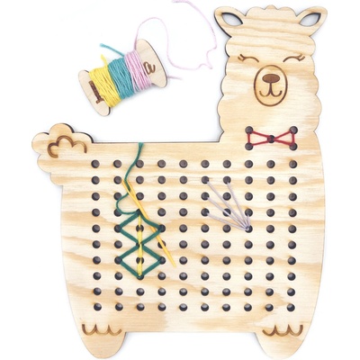 Libelula Drevené tvary na šnurovanie MiniDots Alpaca