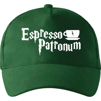 Harry Espresso Patronum so zahnutým šiltom a látkovou sponou Fľaškovozelená