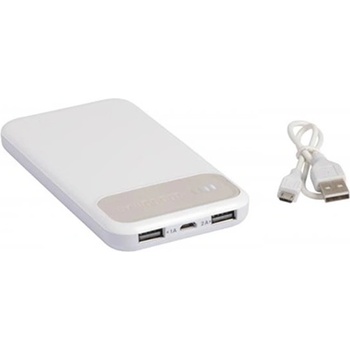 Външна батерия /power bank/ TOPS Silicon Valley, 10 000 mAh, сиво-бяла, 1x microUSB Type B, 1x USB Type A