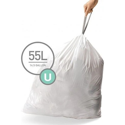 Simplehuman Sáčky 55 L typ U zatahovací 20ks v balení 35µm
