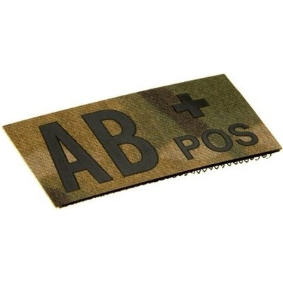 Nášivka krevní skupina IR Clawgear® – AB +, Multicam®
