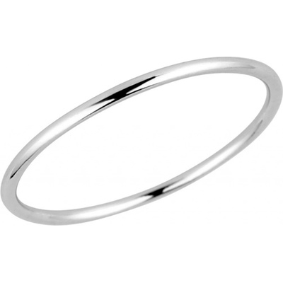 Evolution Group Stříbrný prsten jednoduchý kroužek 65014