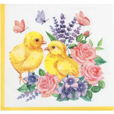 PAW Obrúsky TaT Chicks and Flowers 33x33cm