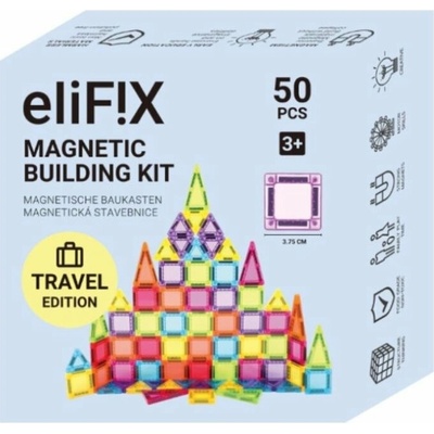 eliNeli Magnetická stavebnica EliFix Travel 50 ks