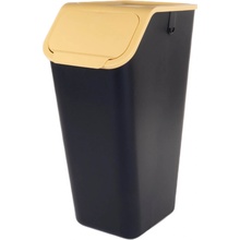 Practic Odpadkový koš na tříděný odpad, 35 l, žluté víko černá