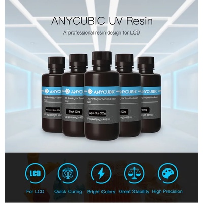 Anycubic Фотополимерна Смола Anycubic Basic 405nm 1 л (SPTBK)