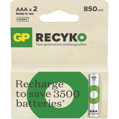 GP ReCyko AAA 850mAh 2ks 1032122080 – Sleviste.cz