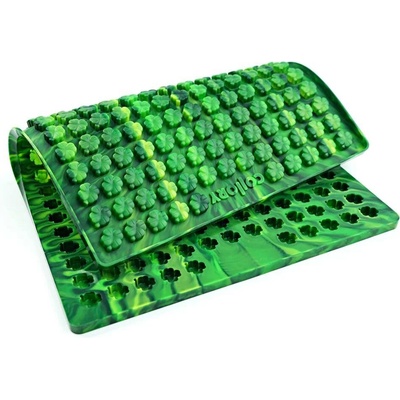 Collory silikonová pečicí forma na pamlsky čtyřlístky mramorově zelená Velikost Mini 1,5x1,5 cm