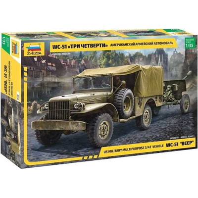 Zvezda Dodge WC-51 Beep Model Kit military 3656 1:35