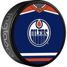 Inglasco / Sherwood Puk Edmonton Oilers Jersey Design Souvenir Collector Hockey Puck