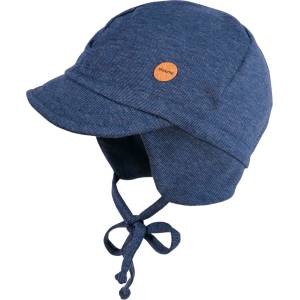 maximo Детска шапка с козирка maximo Kids' Mini Boy Peak Cap, Band Cap - Indigomeliert - размер 49 cm (904-6708-0214)