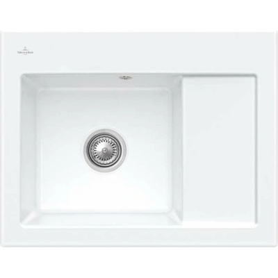 Villeroy & Boch Subway 45 Keramický dřez 650x510 mm, CeramicPlus, Stone White