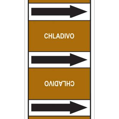 Značení potrubí, chladivo 220 ks,100 × 150 mm PZ 023039