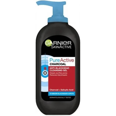 Garnier Skin Naturals Pure Anti-Blackhead Charcoal Cleansing Gel - Почистващ гел за лице против черни точки 200мл