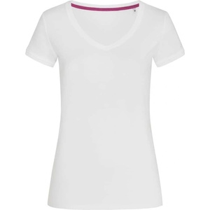 Stedman megan v-neck st9130 / Дамска тениска с v-образно деколте - бяла s (st9130whis)