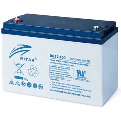 Ritar Power Акумулаторна батерия Ritar Power DG12-100, 12V, 100Ah, GEL, F12/M8 конектори (DG12-100)