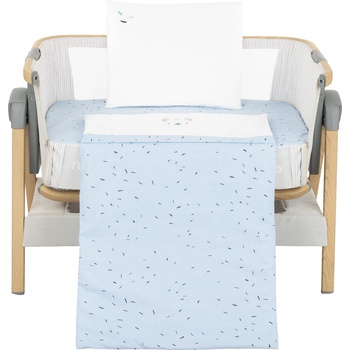 KikkaBoo Бебешки спален комплект за мини-кошара 3ч Bear with me Blue (41101030161)