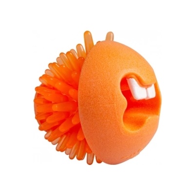 Rogz Fred Pink - Играчка за кучета с дупка за поставяне на лакомства - 6.4 см оранжев