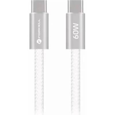 Forcell CCFN23 USB-C / USB-C plochý 60W PD QC4.0 AVS 1,2m bílý