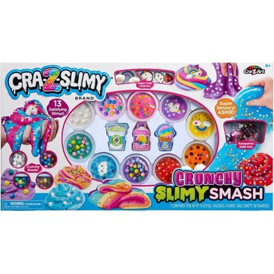 CRA-Z-ART Творчески комплект със слайм Cra-Z-Art - Crunchy Slimy Smash, 13 цвята (60121)