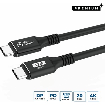 MicroConnect MC-USBCC7 USB 3.2 Gen 2x2 7m černý