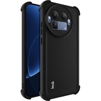 realme IMAK Удароустойчив Калъф (TPU) за Realme GT 8 Pro 5G- Airbag технология, вкл. Протектор, Черен (Матов)