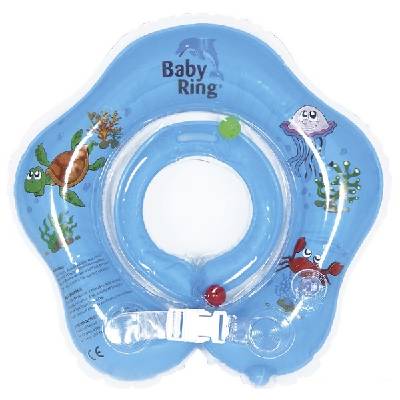 BABY RING nafukovací kruh kolem krku 3-36m Modrá