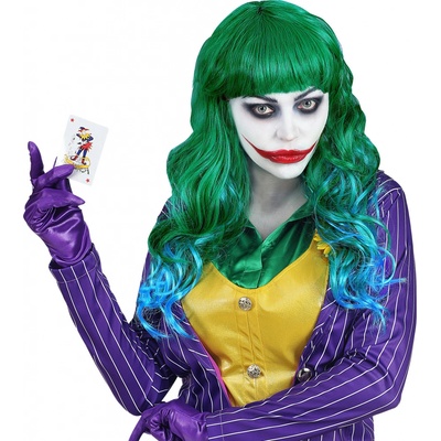 Dlouhá zelená paruka Joker