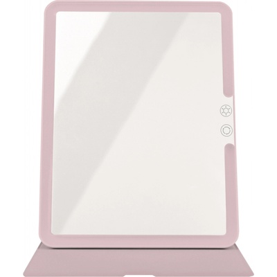 Make-up zrcátko Humanas HS-ML02 s LED podsvícením – růžové
