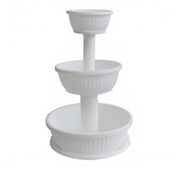 Икебана на 3 нива 70 см. , бяла 69872